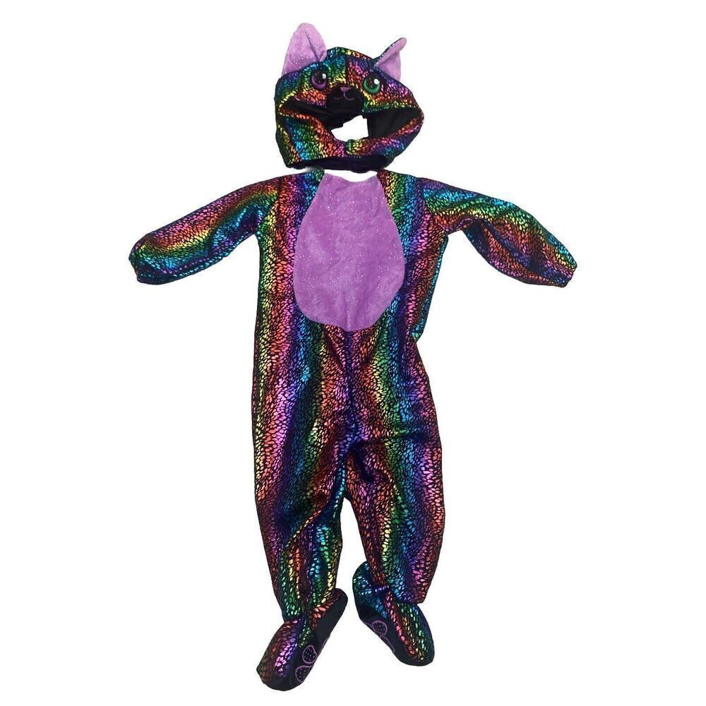 Spirit Halloween Kids Rainbow Cat Costume Size 12-18 Months Dress Up Party